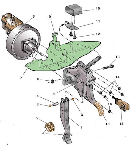  Педальный узел Skoda Fabia