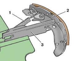  Тормозной механизм заднего колеса (барабанный) Skoda Fabia
